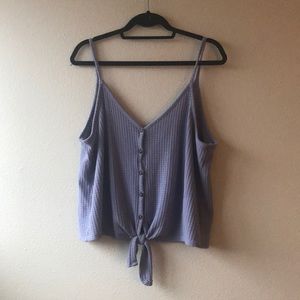 Summery lilac top with tied front.